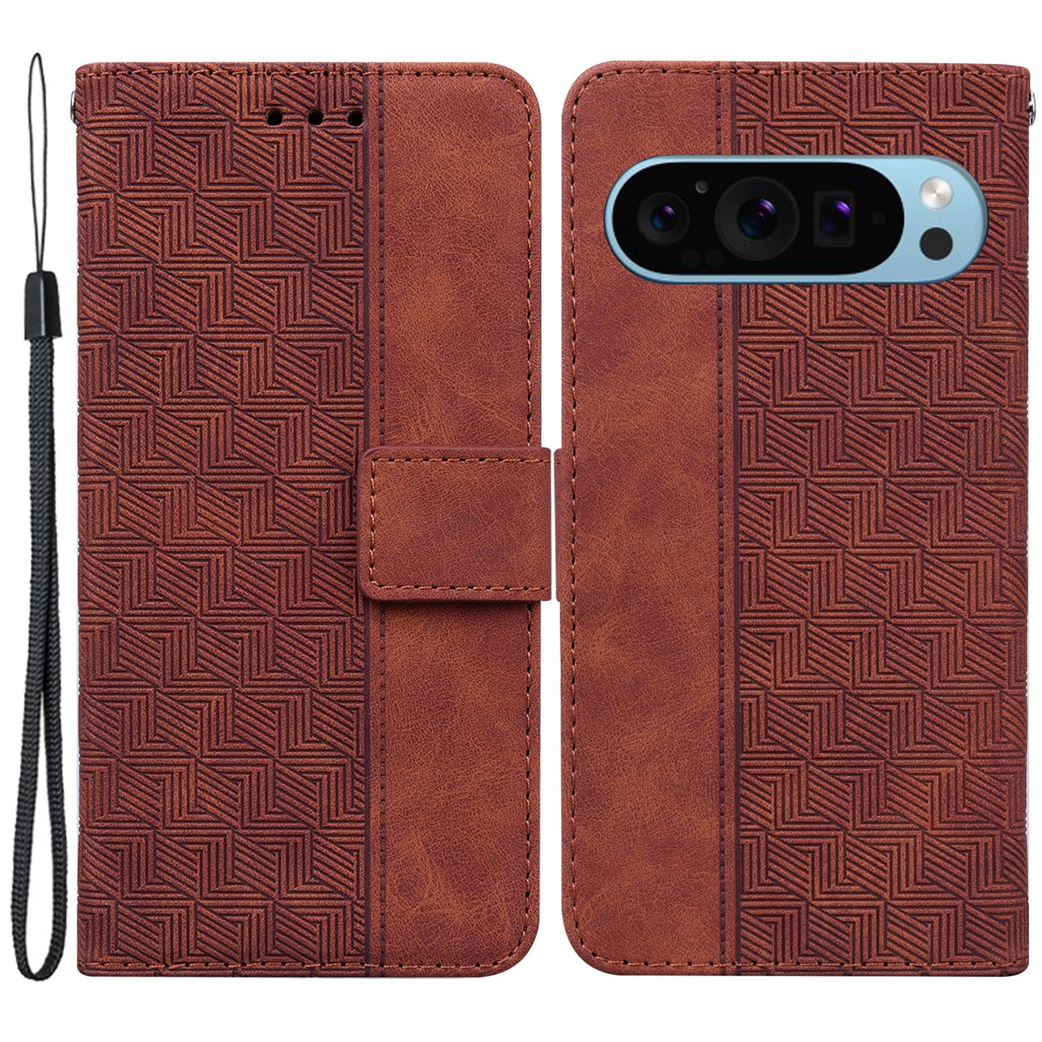 For Google Pixel 9 Pro Cell Phone Case Imprinted Leather Wallet Stand Shockproof Cover For Google Pixel 9 Pro Cell Phone Case Imprinted Leather Wallet Stand Shockproof Cover